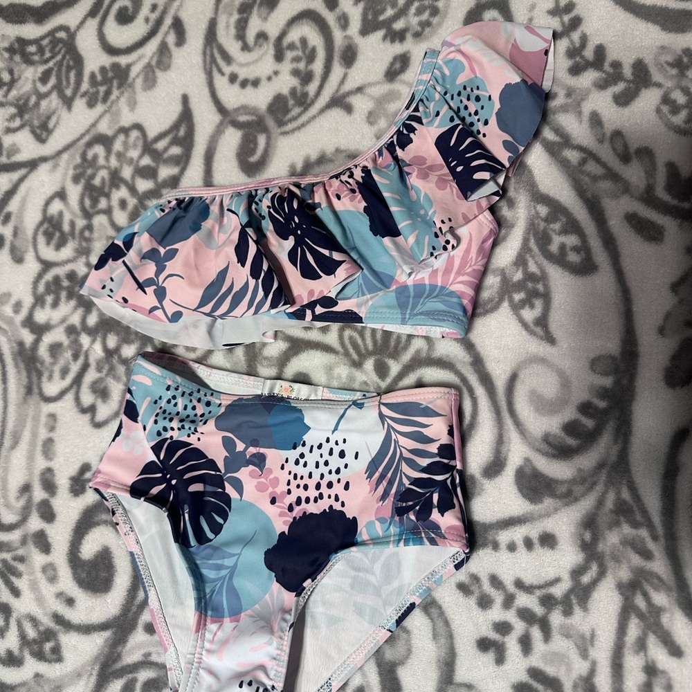Bailey's Blossoms Floral two piece swim suit